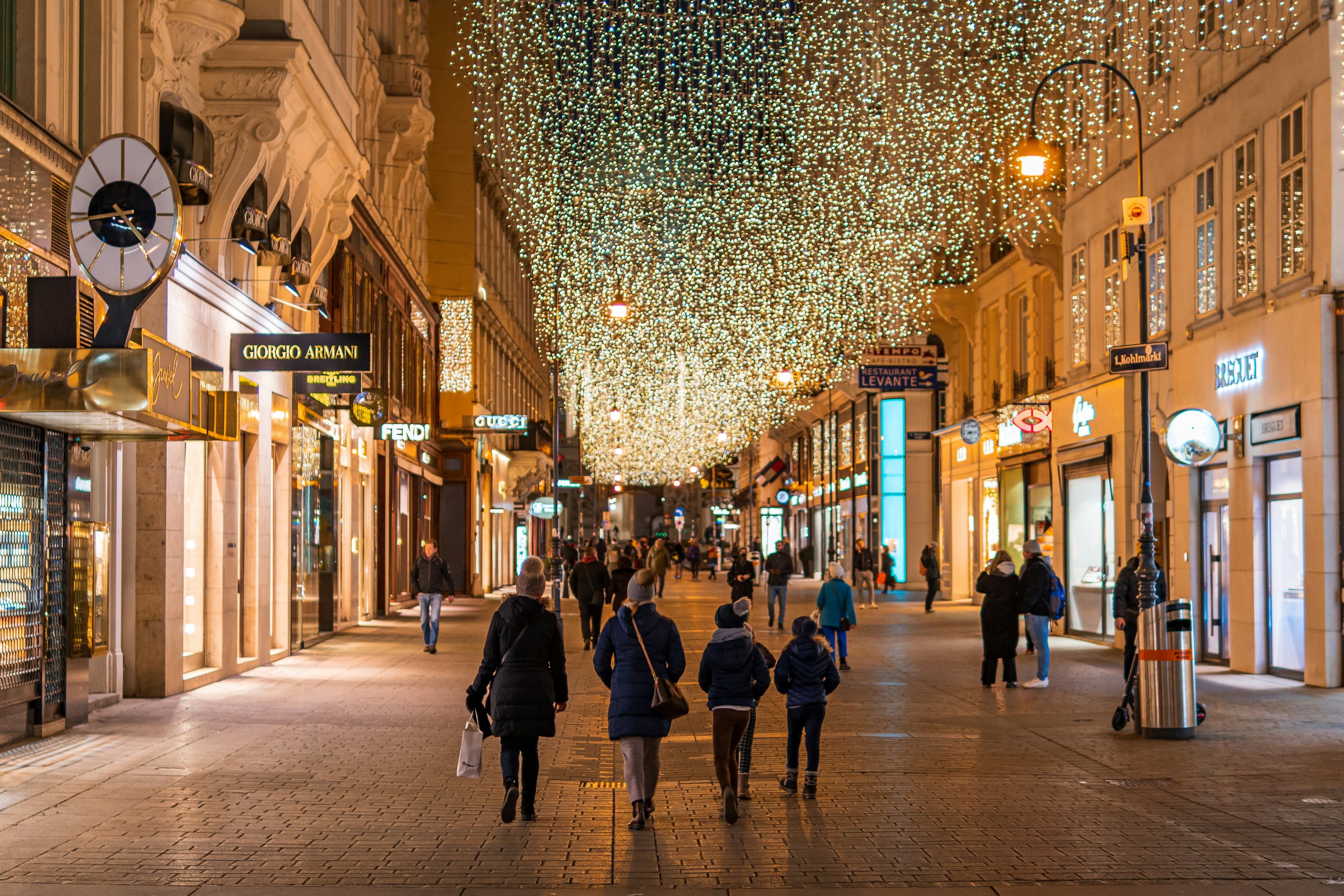 Vienna streets at dusk