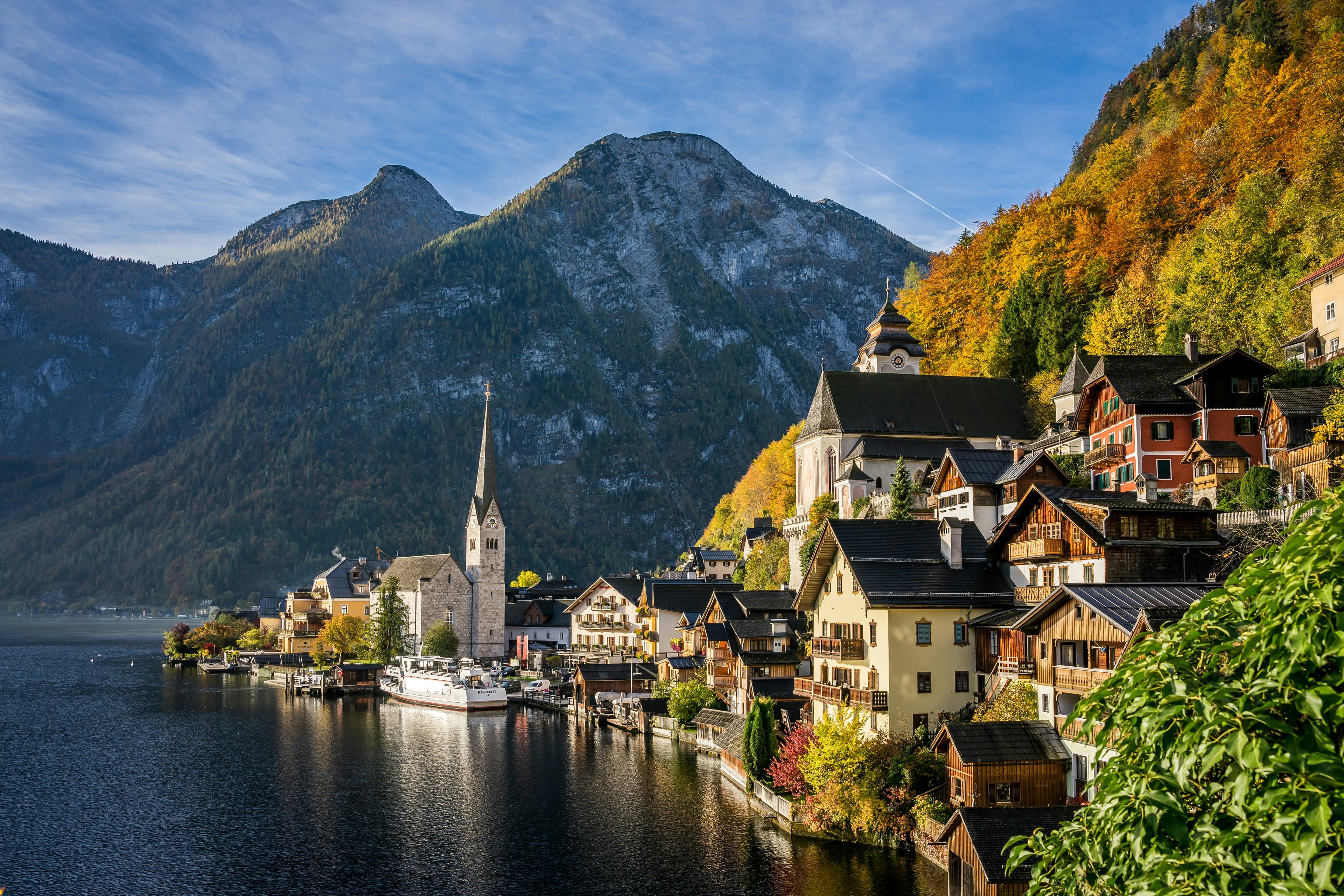 Hallstatt village reflected in the lake — one of Austria's most extraordinary drives
